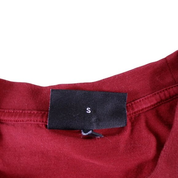 Emporio Armani Emoji Hook Loop Patch Maroon T-shirt Small Limited Edition #640 - Picture 9 of 11
